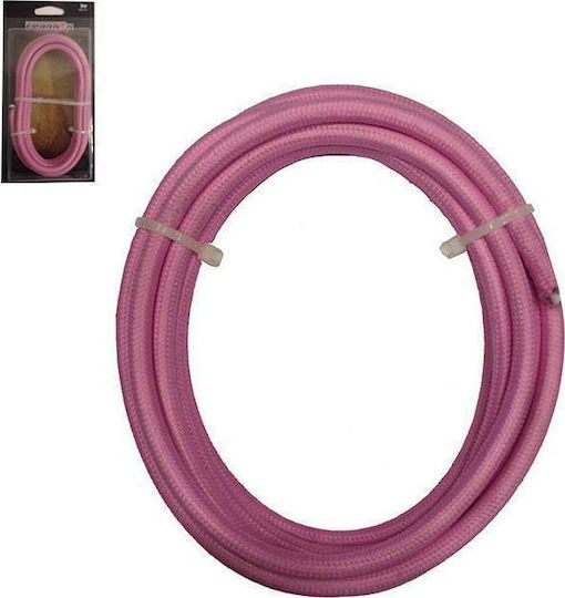 Eurolamp Stoffkabel 2x0.75mm² 3m in Rosa Farbe 3m 850-13306