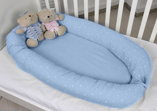 Baby Oliver Perna Pentru Bebeluş Nest Muslin Albastru Deschis 95x55cm