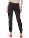 Damen Stoff Cargo Hose in Skinny Fit Schwarz