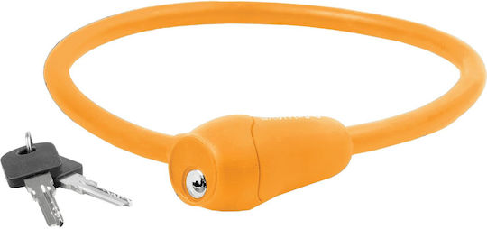 M-Wave S12.6 S Bicycle Cable Lock with Key Orange