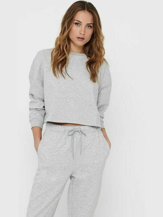 Only Women's Cropped Sweatshirt Gray