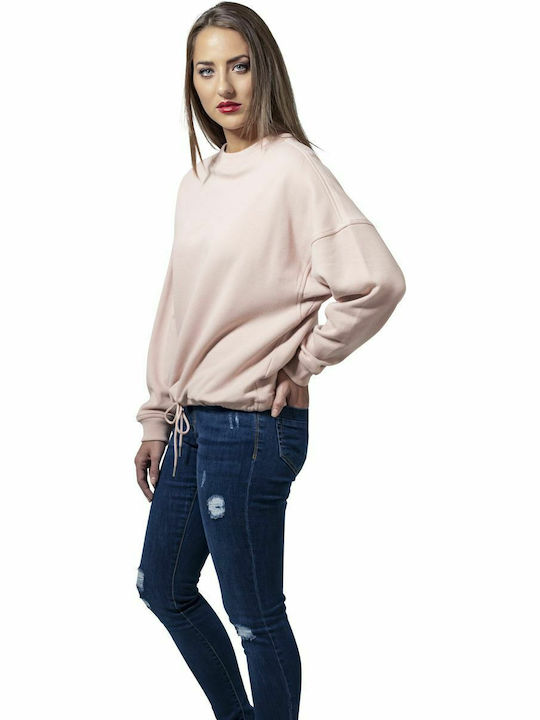 Μακρύ Γυναικείο Φούτερ Light Rose