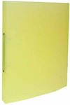 Exas Paper Clipboard with 2 Rings 2/32 for Paper A4 Yellow 1pcs