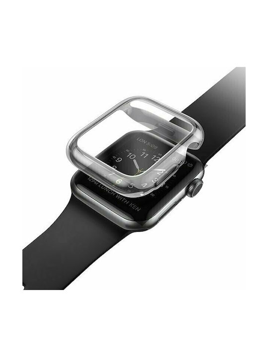 Uniq Garde Θήκη Σιλικόνης με Τζαμάκι σε Γκρι χρώμα για το Apple Watch 44mm