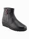 TC2258 Leder Stiefeletten Damen Schwarz