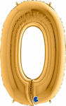 Balloon Foil Jumbo Number 0 Gold 100cm