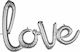 Balloon Foil Jumbo Valentine's Day Letter Silver 79cm