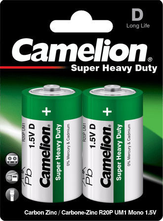 Camelion Цинкови батерии Цинк D 1.5V 2бр