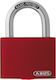 Abus Mylock T65AL/40 Aluminum Padlock Brass with Key Red 40mm Red 1pcs