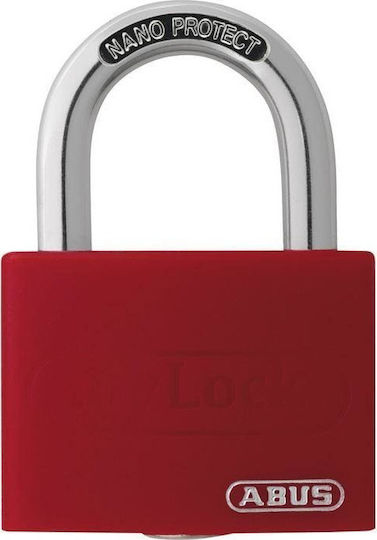Abus Mylock T65AL/40 Aluminum Padlock Brass with Key Red 40mm Red 1pcs