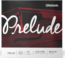 Daddario Prelude Cello Μονές Χορδές Steel 4τμχ 3/4
