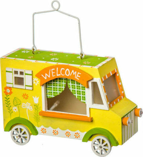 JK Home Decoration Wooden Car Lighted 20x14cm Easter Lantern Wooden 20x14x7cm