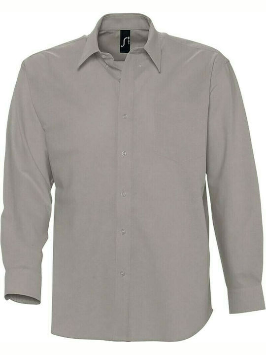 Sol's Men's Shirt with Long Sleeves Regular Fit Gray