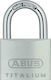 Abus Titalium 64ΤΙ Aluminum Padlock Brass with Key 60mm Silver 1pcs