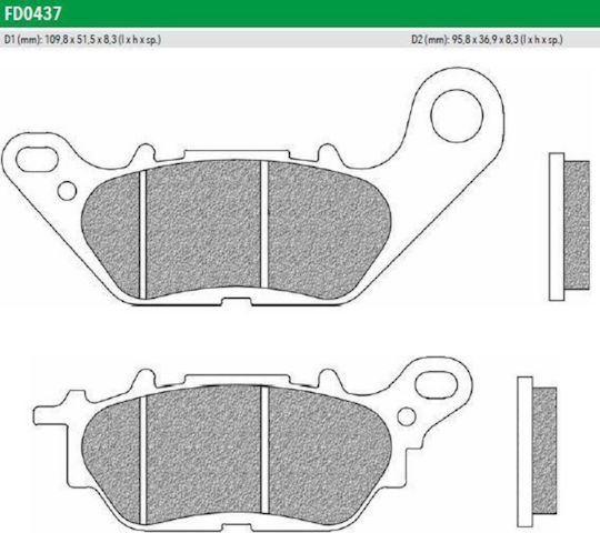 Newfren Motorcycle Brake Pads F464 Crypton X135 T110 for Yamaha Crypton / N-Max 125 / XC