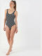 Champion Athletic One-Piece Swimsuit Black