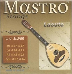 Mastro Set of Silver Plated Strings for Lute Silver Plated .014 - .028"