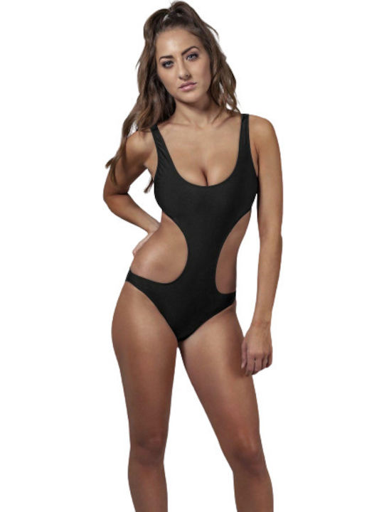 Urban Classics TB1488 Costum de baie întreg cu decupaje Negru