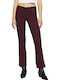 New Pimlico Low Waist Women's Jean Trousers Flared in Regular Fit Burgundy