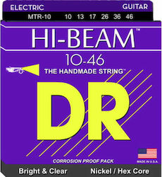 DR Electric Hi-Beams Set of Electric Guitar Strings Nickel Plated Steel 10 - 46 Inches Medium