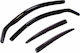 Heko Set of Windbreakers Front and Rear Car Dark Fime for Nissan Micra 4pcs