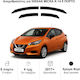 Heko Set of Windbreakers Front and Rear Car Dark Fime for Nissan Micra 4pcs