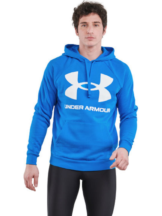 Under Armour Rival Men's Sweatshirt with Hood and Pockets Blue