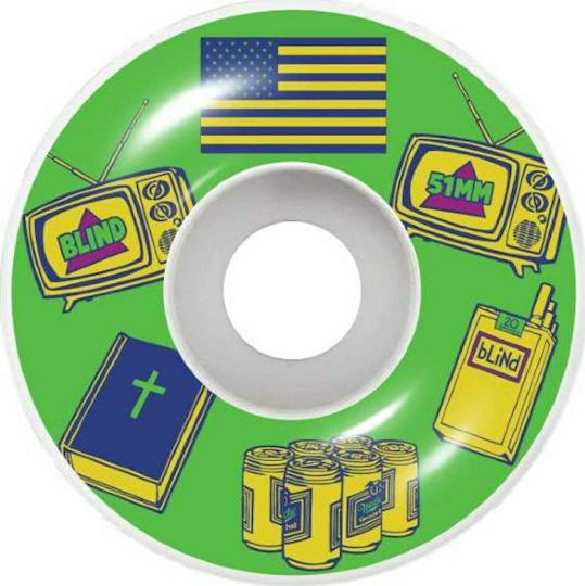 Blind American Icons Green 51мм. Колела Скейтборд 51мм