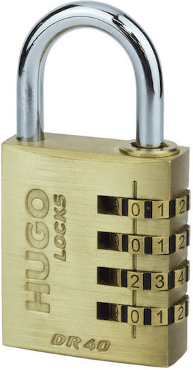 Hugo Locks Μπρούτζινο Λουκέτο Μακρύλαιμο Συνδυασμού 20mm