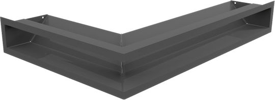 Kratki Γωνιακή Περσίδα Τζακιού 40x60x9cm Γκρι