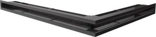 Kratki Γωνιακή Περσίδα Τζακιού 76.6x54.7x6cm Γκρι