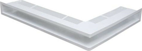 Kratki Γωνιακή Περσίδα Τζακιού 76.6x54.7x9cm Λευκή