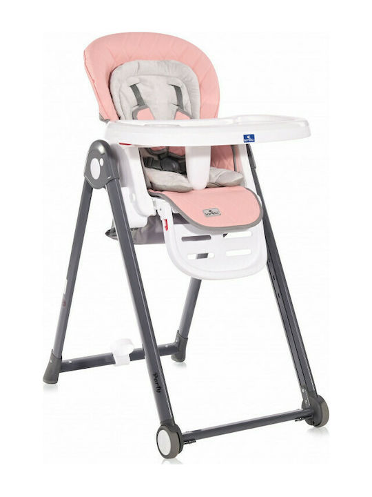 Lorelli Party Foldable Baby Highchair with Metal Frame & Leather Seat Blossom