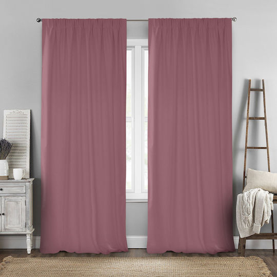 Lino Home Perdea Cu Coafură Renas Roz Închis 140x280cm