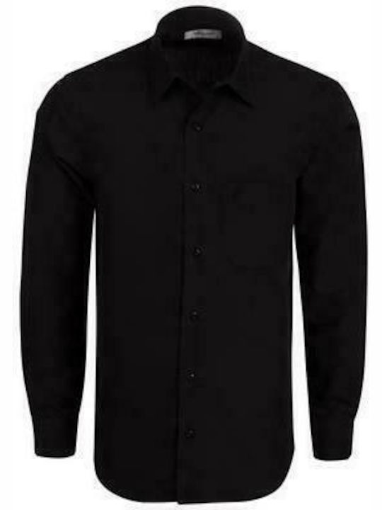 Poli Gianni Men's Shirt with Long Sleeves Black -1