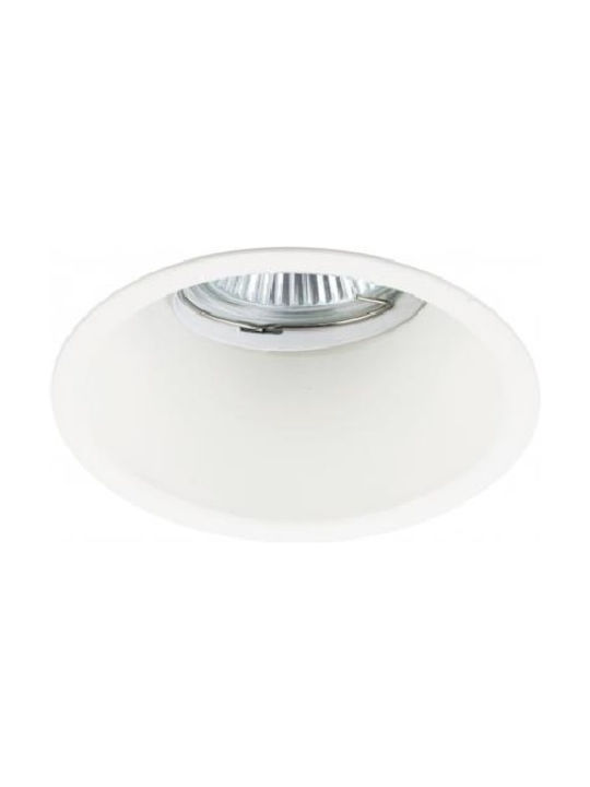 VK Lighting Στρογγυλό Πλαστικό Χωνευτό Σποτ με Ντουί GU10 σε Λευκό χρώμα 8.2x8.2cm