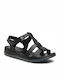 Caprice Leather Women's Flat Sandals Anatomic In Black Colour 9-28151-26 022