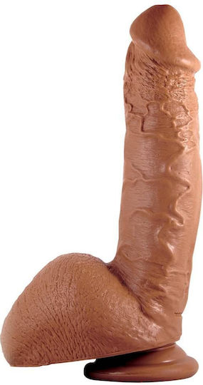 Ns Novelties Shane Diesel Big Black & Realistic Realistisches Dildo mit Hoden und Saugnapf Brown 25cm