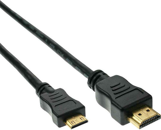 InLine Cable HDMI male - mini HDMI male 3m Μαύρο