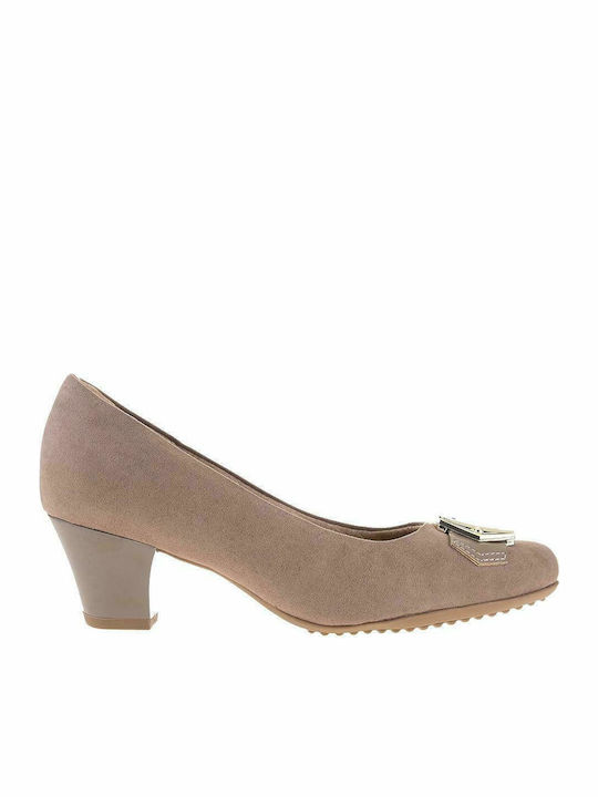 Piccadilly Pumps mit Chunky mittelhohem Absatz Beige