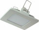 Atman Square Metallic Recessed Spot with Integrated LED and Cool White Light 6W White 12x12cm. 1pcs