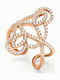Folli Follie Ring with Stones made of Silver Gold Plated