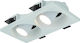 Geyer Square Plaster Recessed Spot with Socket GU10 Double Adjustable White 32x32cm. 1pcs