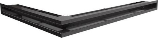 Kratki Γωνιακή Περσίδα Τζακιού 76.6x54.7x6cm Γκρι