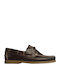 America 0450 Men's Leather Boat Shoes Brown