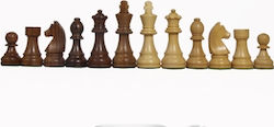 Chess Evolution Wooden Pieces Pawns Staunton 9.5cm Brown and 2 Extra Queen Pawns