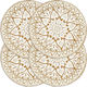 vidaXL Round Wicker Placemats Beige 38cm 4pcs