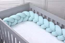 Baby Oliver Crib Bumper Braided Inside Light Bl...