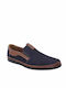 Leder Herren Slip-Ons Blau