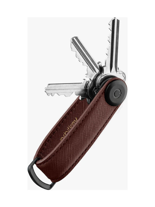 Orbitkey Keychain Key Organiser Saffiano Leather Burgundy